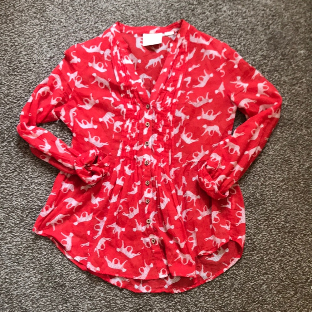 Cheetah blouse Anthropologie|Maeve